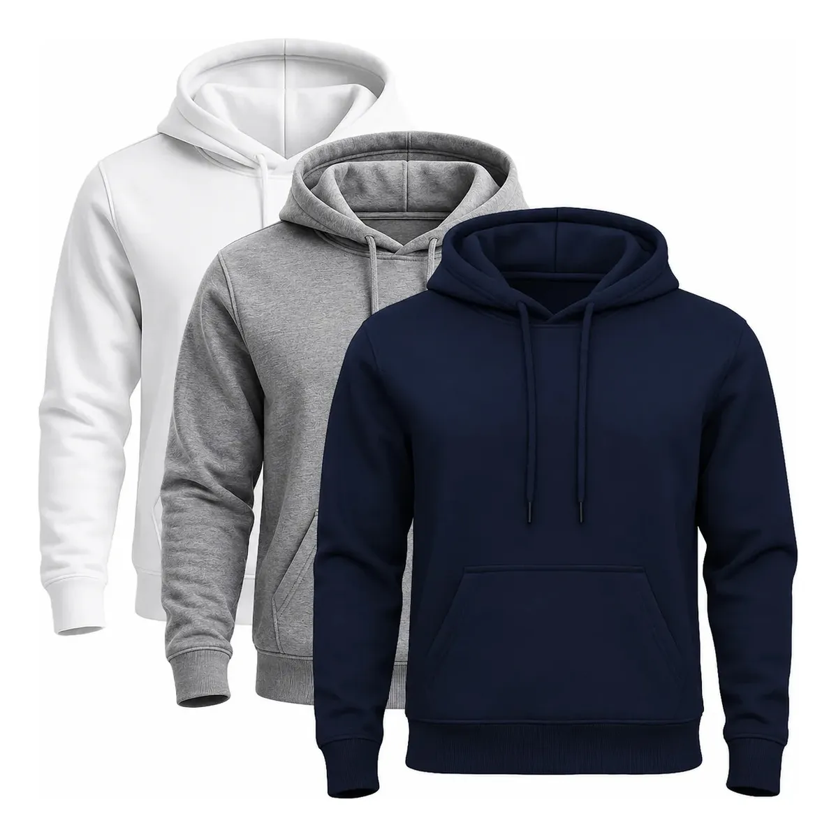Branco - Cinza - Azul Marinho